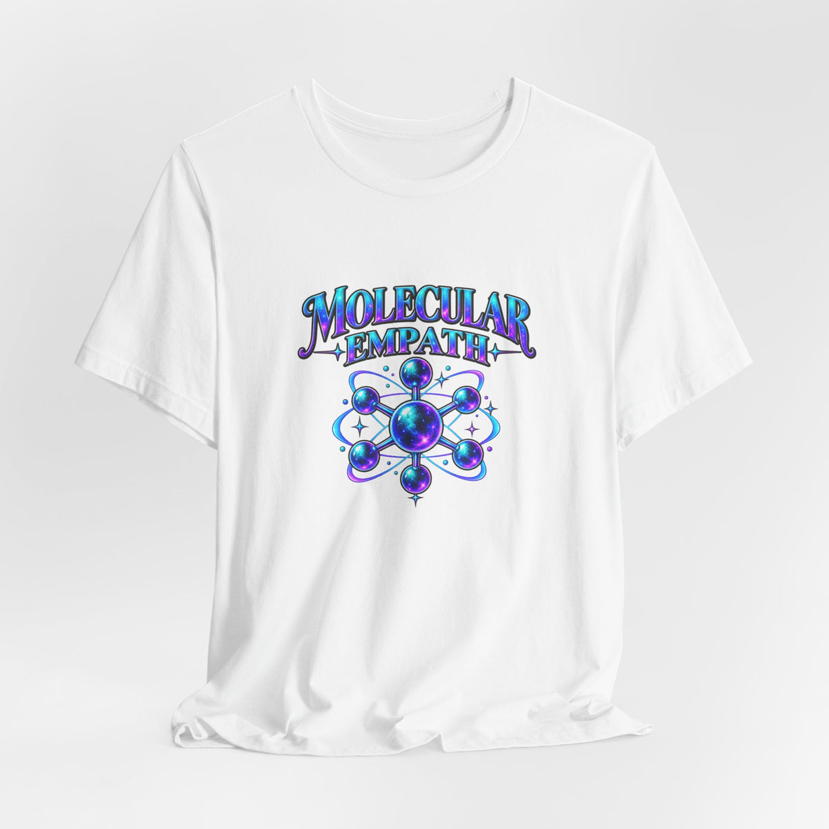 Molecular Empathy T‑Shirt — Retro Sci‑Fi Atom Graphic Tee