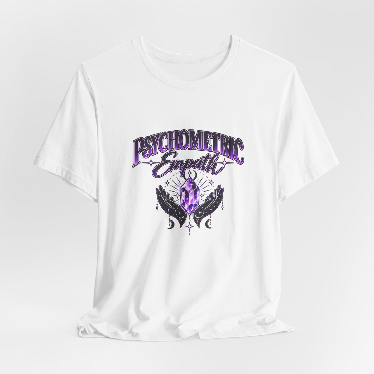 Psychometric Empath T-Shirt — Mystical Purple Crystal Graphic Tee