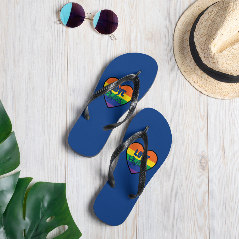 Love Wins Heart Flip-Flops