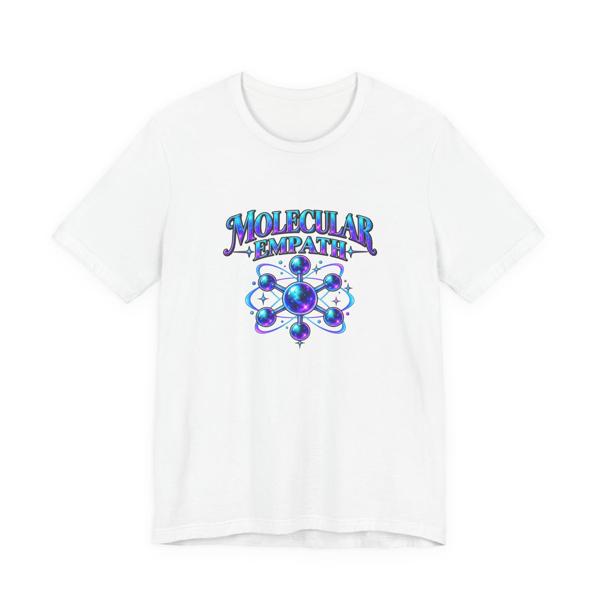 Molecular Empathy T‑Shirt — Retro Sci‑Fi Atom Graphic Tee