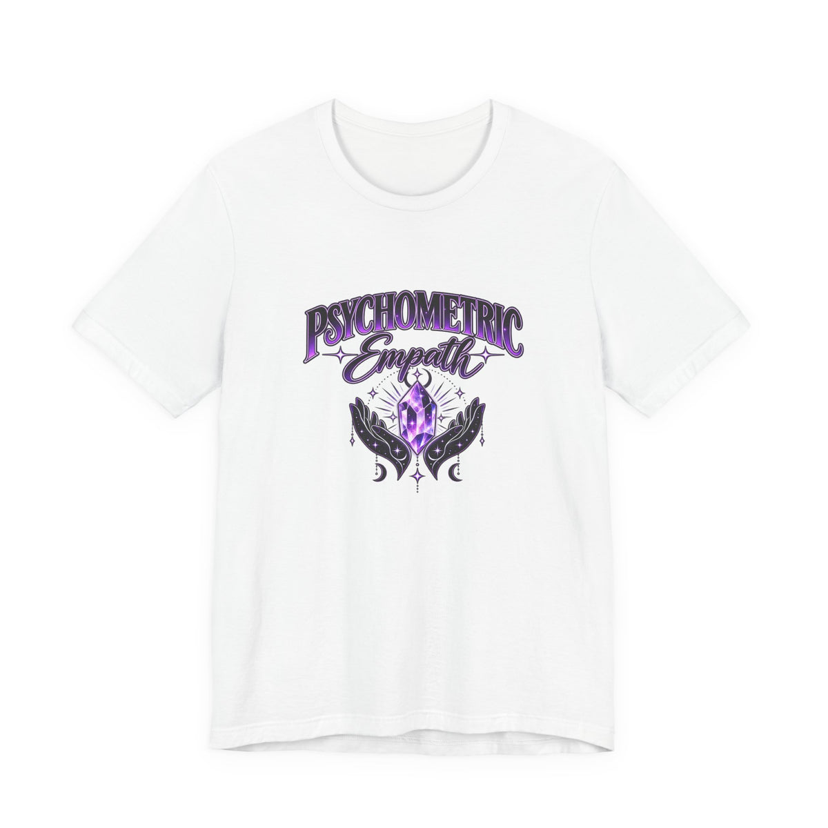 Psychometric Empath T-Shirt — Mystical Purple Crystal Graphic Tee