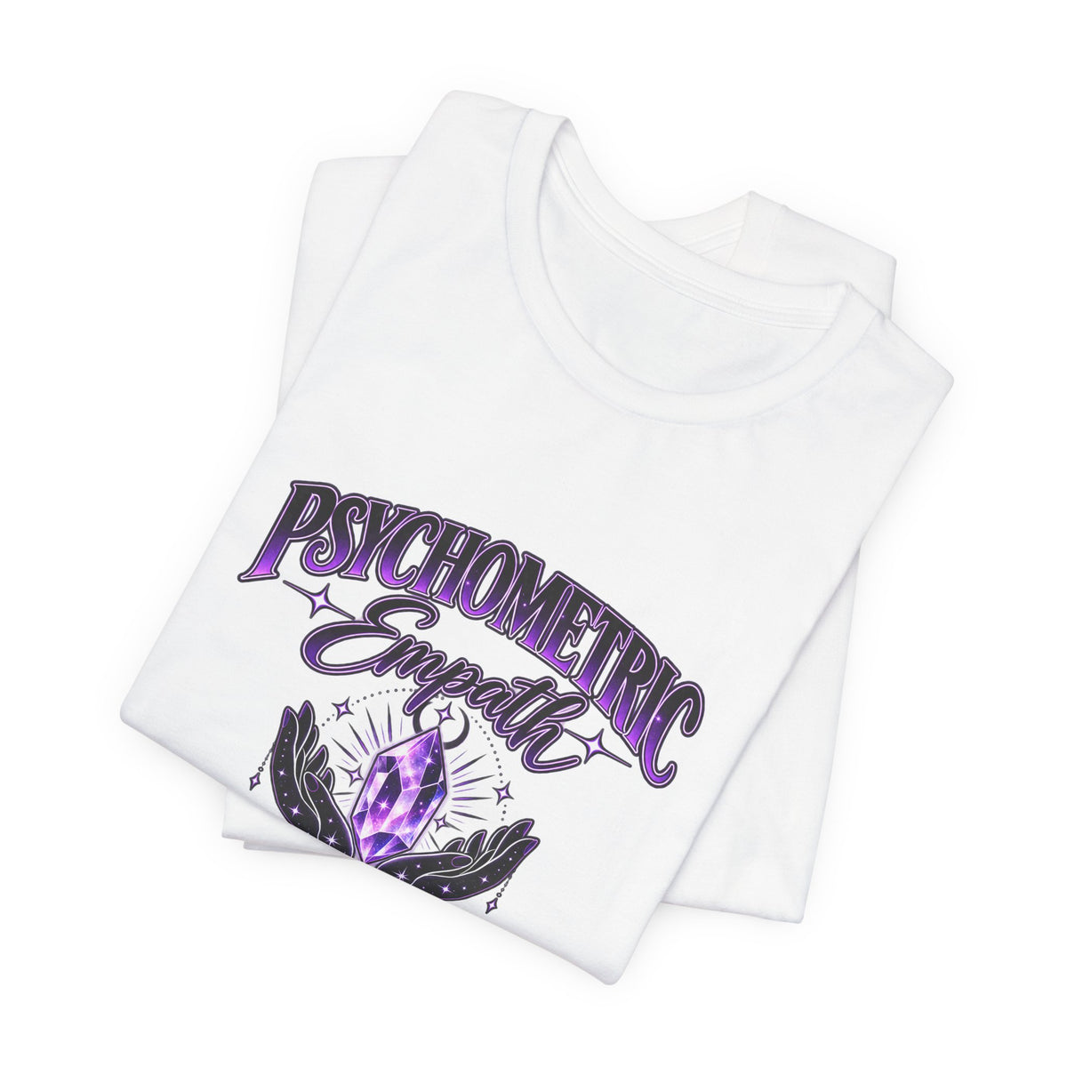 Psychometric Empath T-Shirt — Mystical Purple Crystal Graphic Tee